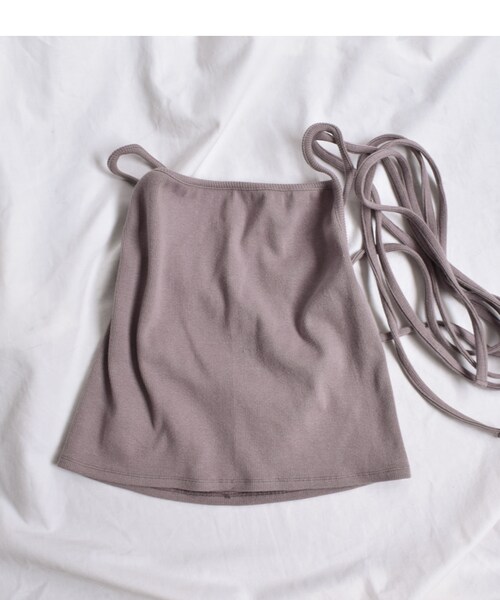 Lavish Gate（ラヴィッシュゲート）の「nh-tops-04030　日本製　コットンリブビスチェ　ダスティパープル　マスタード　モカ（キャミソール・レディース・その他）」の15枚目の写真