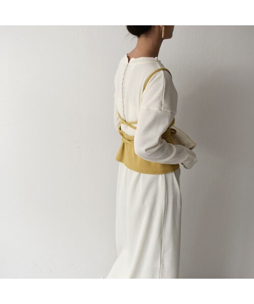 Lavish Gate（ラヴィッシュゲート）の「nh-tops-04030　日本製　コットンリブビスチェ　ダスティパープル　マスタード　モカ（キャミソール・レディース・その他）」の4枚目の写真