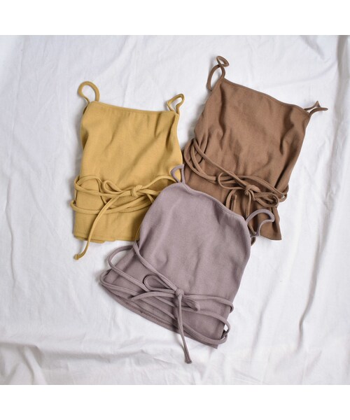 Lavish Gate（ラヴィッシュゲート）の「nh-tops-04030　日本製　コットンリブビスチェ　ダスティパープル　マスタード　モカ（キャミソール・レディース・その他）」の13枚目の写真