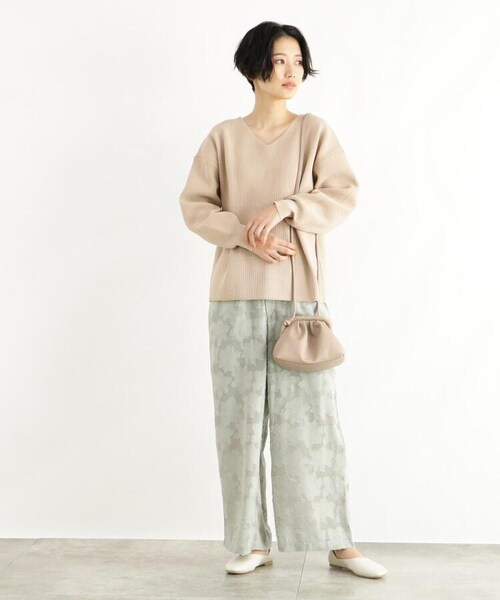 OZOC（オゾック）の「がま口ギャザーミニショルダーバッグ（バッグ・レディース・オリーブグリーン(026)/ライトベージュ(051)・00）」の9枚目の写真