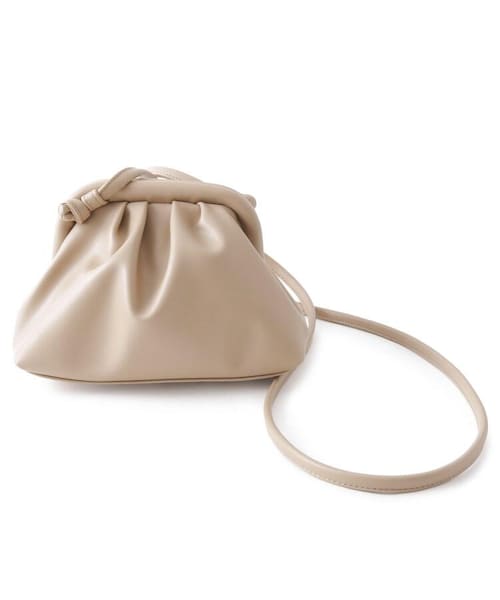 OZOC（オゾック）の「がま口ギャザーミニショルダーバッグ（バッグ・レディース・オリーブグリーン(026)/ライトベージュ(051)・00）」の3枚目の写真