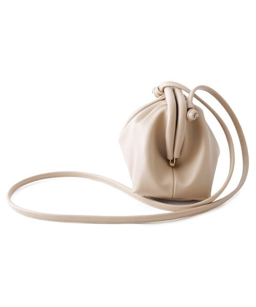 OZOC（オゾック）の「がま口ギャザーミニショルダーバッグ（バッグ・レディース・オリーブグリーン(026)/ライトベージュ(051)・00）」の4枚目の写真