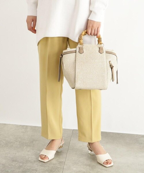 OZOC（オゾック）の「2WAYバンブーハンドルメッシュトートバッグ（バッグ・レディース・ブラック(019)/キャメル(041)/ベージュ(052)・00）」の3枚目の写真