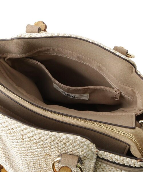 OZOC（オゾック）の「2WAYバンブーハンドルメッシュトートバッグ（バッグ・レディース・ブラック(019)/キャメル(041)/ベージュ(052)・00）」の10枚目の写真