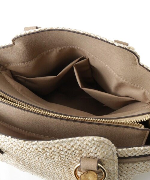 OZOC（オゾック）の「2WAYバンブーハンドルメッシュトートバッグ（バッグ・レディース・ブラック(019)/キャメル(041)/ベージュ(052)・00）」の9枚目の写真