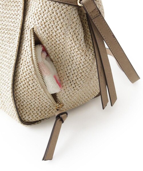 OZOC（オゾック）の「2WAYバンブーハンドルメッシュトートバッグ（バッグ・レディース・ブラック(019)/キャメル(041)/ベージュ(052)・00）」の11枚目の写真