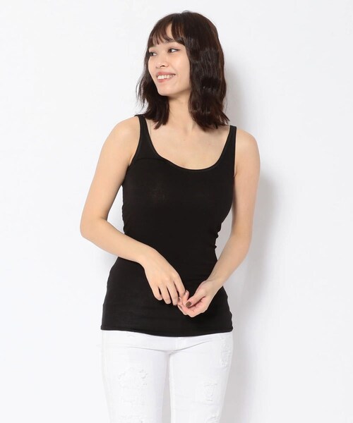 HANES（ヘインズ）の「Hanes/ヘインズ 1P Hanes Undies Tami ウィメンズ タミ HW2-K201 タンクトップ（トップス・WHITE/BLACK/GREY・F）」の9枚目の写真