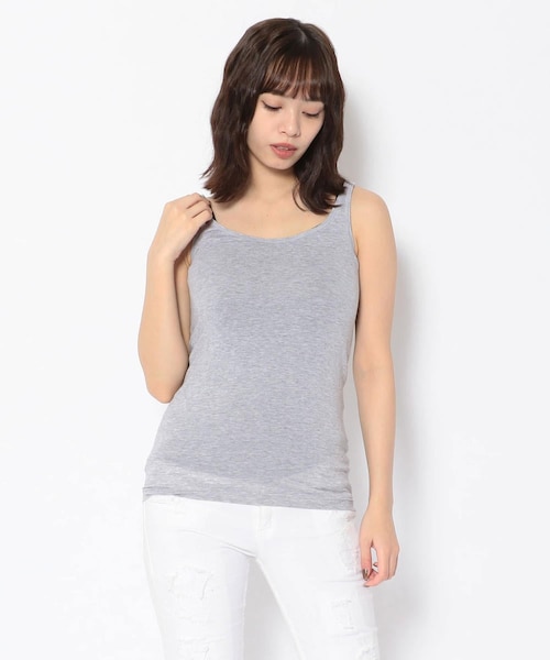 HANES（ヘインズ）の「Hanes/ヘインズ 1P Hanes Undies Tami ウィメンズ タミ HW2-K201 タンクトップ（トップス・WHITE/BLACK/GREY・F）」の10枚目の写真