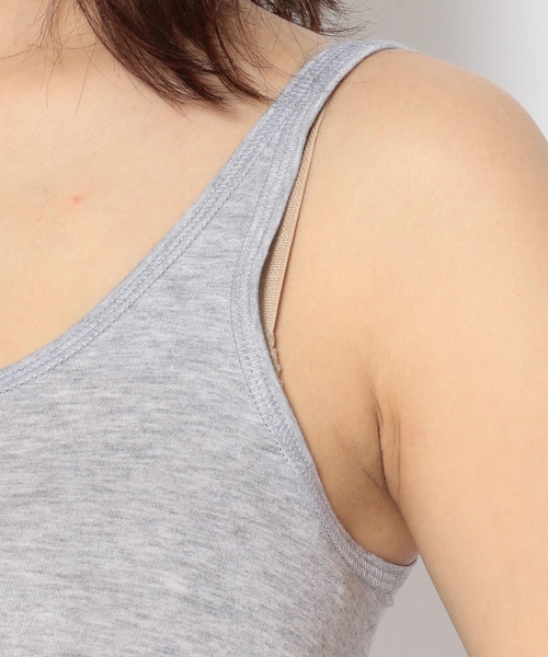 HANES（ヘインズ）の「Hanes/ヘインズ 1P Hanes Undies Tami ウィメンズ タミ HW2-K201 タンクトップ（トップス・WHITE/BLACK/GREY・F）」の5枚目の写真