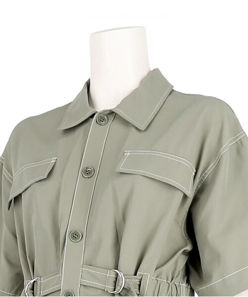 G.V.G.V.（ジーヴィージーヴィー）の「k3 co.,ltd（オールインワン・サロペット・KHAKI）」の5枚目の写真
