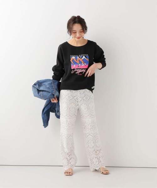 SLOBE IENA(スローブイエナ)の「レースフレアーパンツ◆(パンツ・ホワイト/36/在庫なし/38/40)」の4枚目の写真