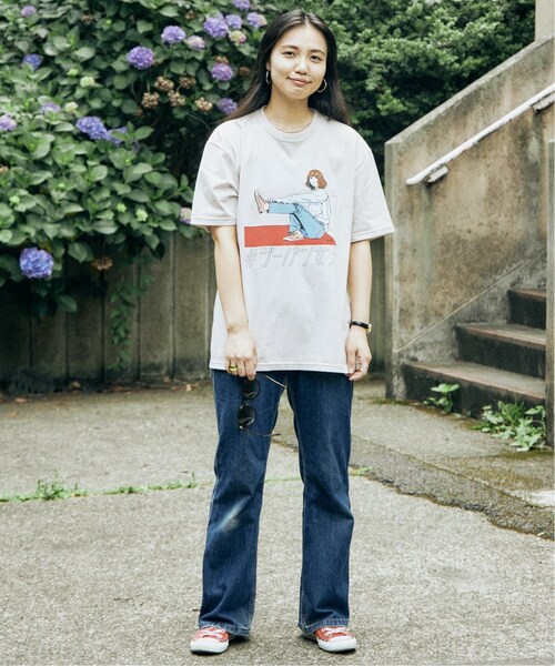 JOURNAL STANDARD relume(ジャーナルスタンダード レリューム)の「ジーパン女子×江口寿史Tシャツ「Shoelace」(トップス・M/L/XL/在庫なし/グレーB)」の11枚目の写真