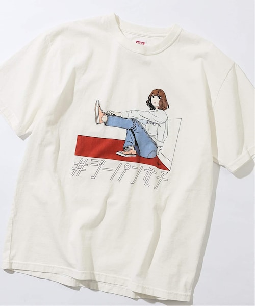 JOURNAL STANDARD relume(ジャーナルスタンダード レリューム)の「ジーパン女子×江口寿史Tシャツ「Shoelace」(トップス・M/L/XL/在庫なし/グレーB)」の2枚目の写真