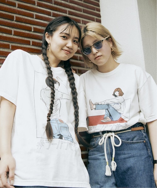 JOURNAL STANDARD relume(ジャーナルスタンダード レリューム)の「ジーパン女子×江口寿史Tシャツ「Shoelace」(トップス・M/L/XL/在庫なし/グレーB)」の8枚目の写真