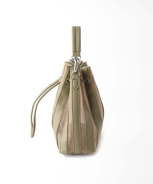 B.C STOCK(ベーセーストック)の「チュールコンビキンチャクBAG◆(バッグ・ブラック/フリー/在庫あり)」の8枚目の写真