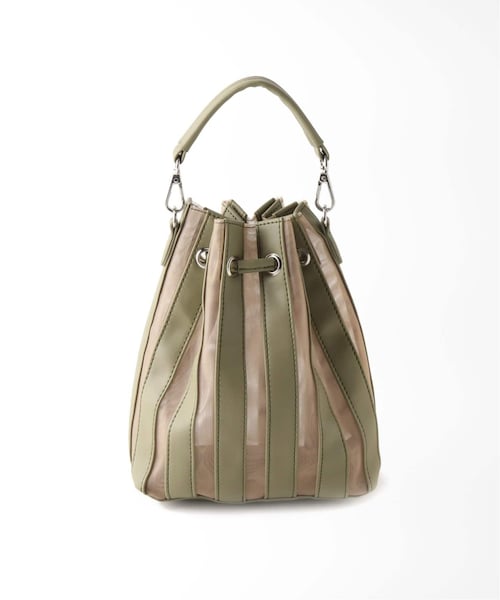 B.C STOCK(ベーセーストック)の「チュールコンビキンチャクBAG◆(バッグ・ブラック/フリー/在庫あり)」の9枚目の写真