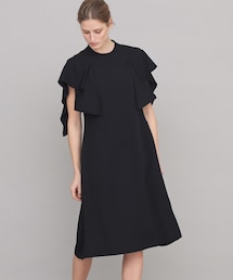 AKIRANAKA | Itzel twist sleeves dress BK(ワンピース/ドレス)