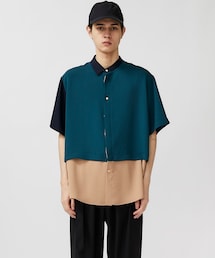 CULLNI クルニ 21SS STUDIOUS 別注 バイカラー シャツ 1 CULLNI（クルニ）の「STUDIOUS別注バイカラーアシンメトリー