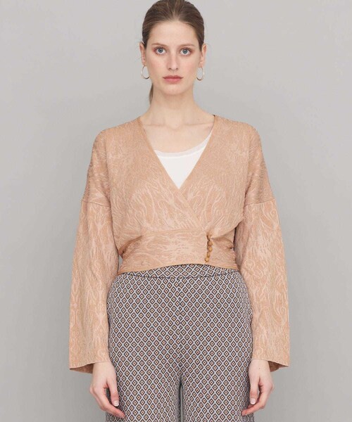 TAN IKAT PATTERN CASHCOURT  ジャガード　カーディガン TAN（タン）の「IKAT PATTERN CASHCOURT（）」 - WEAR