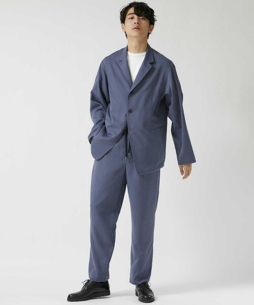 THEE（シー）の「テーパードイージーパンツ（パンツ・メンズ・BLACK/BLU・1/2）」の2枚目の写真