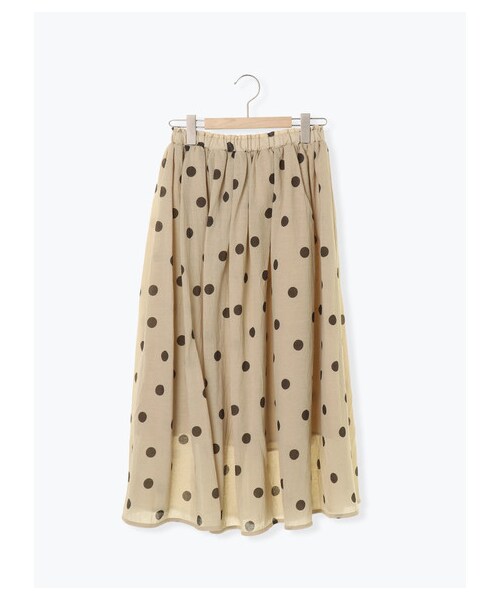Samansa Mos2（サマンサ モスモス）の「ドット柄ギャザースカート