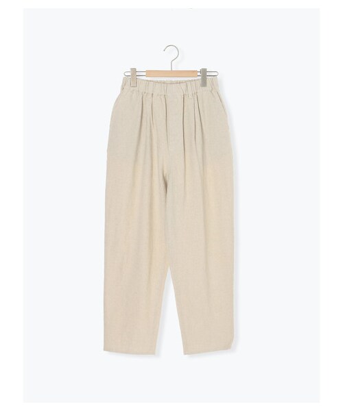 Samansa Mos2（サマンサ モスモス）の「綿麻タックストレートパンツ（パンツ・アイボリー/チャコールグレー/ベージュ/モカ・F）」の10枚目の写真