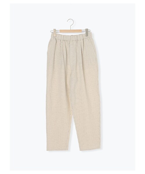 Samansa Mos2（サマンサ モスモス）の「綿麻タックストレートパンツ（パンツ・アイボリー/チャコールグレー/ベージュ/モカ・F）」の8枚目の写真