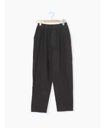 Samansa Mos2 | 綿麻タックストレートパンツ(パンツ)
