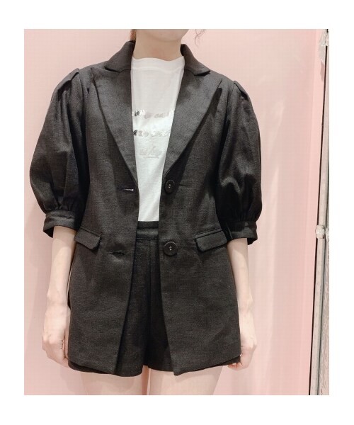 lilLilly(リルリリー)の「リネンショートパンツ(パンツ・レディース・BLUE/PURPLE/BLACK・FREE)」の6枚目の写真