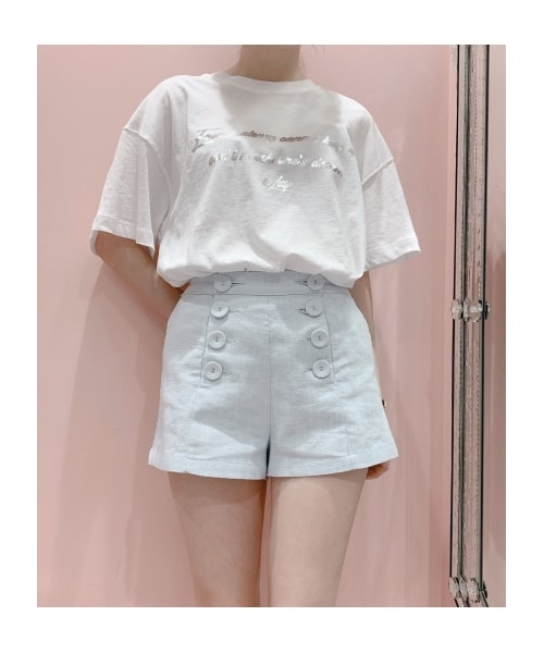 lilLilly(リルリリー)の「リネンショートパンツ(パンツ・レディース・BLUE/PURPLE/BLACK・FREE)」の9枚目の写真