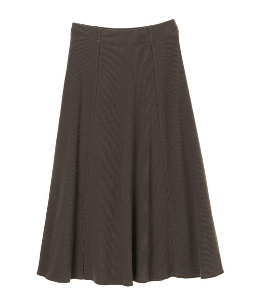 AMERICAN HOLIC（アメリカンホリック）の「リブ切り替えロングカットスカート（スカート・チャコールグレー/ライトベージュ/ネイビー・M/L）」の9枚目の写真