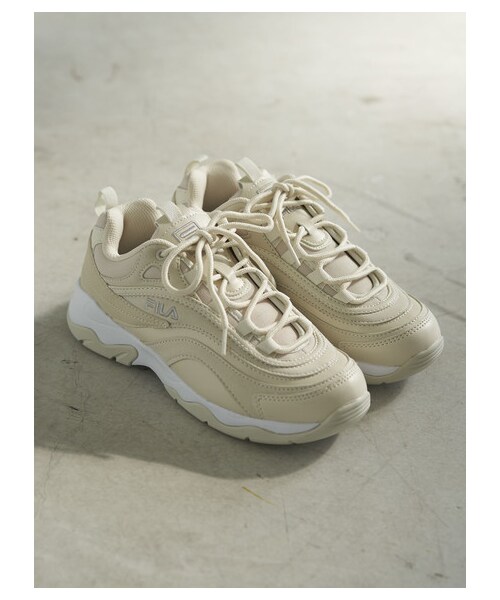 earth music&ecology(アースミュージックアンドエコロジー)の「FILA for earth RAY(シューズ・アイボリー・5cm)」の11枚目の写真