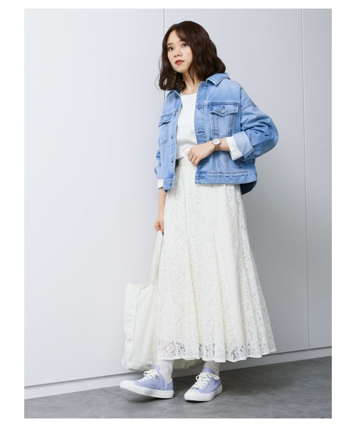 earth music&ecology（アースミュージックアンドエコロジー）の「【先行予約】CONVERSE×earthALLSTAR LIGHT OX（シューズ・アイボリー/グレーベージュ/ブラウン/ラベンダー・5cm/23cm/24cm）」の4枚目の写真