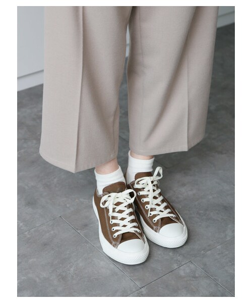 earth music&ecology（アースミュージックアンドエコロジー）の「【先行予約】CONVERSE×earthALLSTAR LIGHT OX（シューズ・アイボリー/グレーベージュ/ブラウン/ラベンダー・5cm/23cm/24cm）」の5枚目の写真