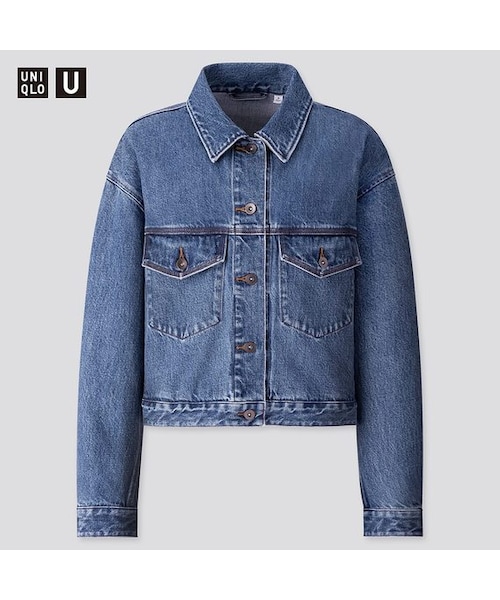 UNIQLO（ユニクロ）の「デニムジャケット（その他アウター・レディース・BLACK 09/NAVY 69/BLUE 67・S/XS/L/XL/XXL/M）」の3枚目の写真