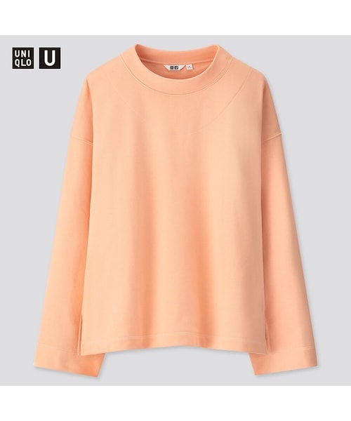 UNIQLO（ユニクロ）の「スウェットボクシークルーネックシャツ（長袖）（パーカー・レディース・LIGHT GREEN 50/LIGHT ORANGE 21/LIGHT BLUE 60/OFF WHITE 01/DARK GRAY 08・XXL/M/XS/L/S/3XL/XL）」の5枚目の写真