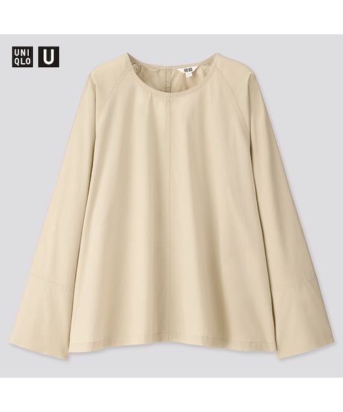 UNIQLO（ユニクロ）の「Tブラウス（長袖）（シャツ/ブラウス・レディース・BLACK 09/YELLOW 41/OFF WHITE 01/LIGHT GREEN 50・M/S/XXL/XL/L/XS）」の3枚目の写真