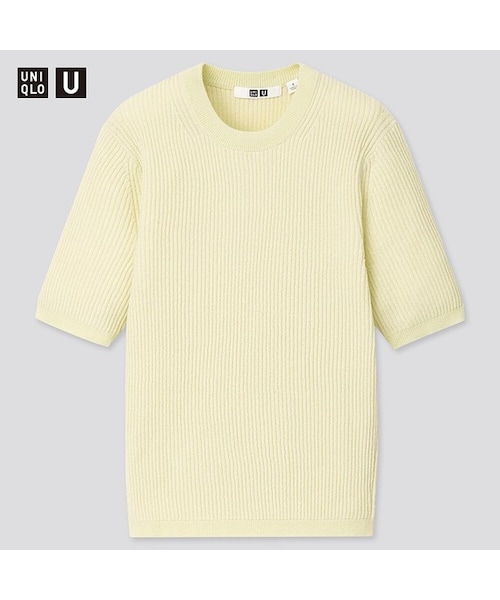 UNIQLO（ユニクロ）の「リブクルーネックセーター（半袖