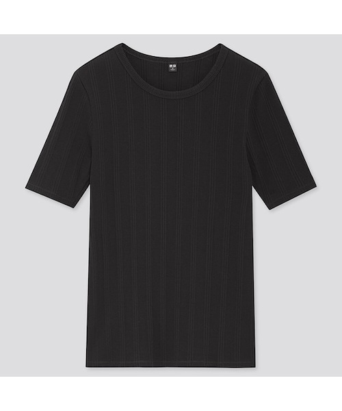 カワセミ9様確認用 【ユニクロ UNIQLO】 ランダムリブクルーネックT 半袖 UNIQLO - 新品 未使用 ユニクロ ランダムリブクルーネックT 半袖