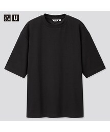 UNIQLO | エアリズムコットンオーバーサイズTシャツ（5分袖） (Tシャツ/カットソー)