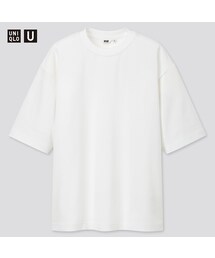 UNIQLO | エアリズムコットンオーバーサイズTシャツ（5分袖）(Tシャツ/カットソー)