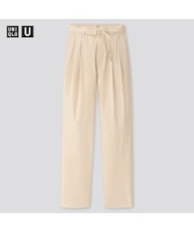 UNIQLO | コットンツイルタックベルテッドパンツ(その他パンツ)