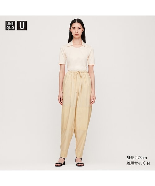 UNIQLO（ユニクロ）の「パラシュートパンツ（その他パンツ・レディース・DARK GRAY 08/CREAM 40/BLACK 09/OLIVE 56・L/S/M/XS/XL/XXL）」の3枚目の写真