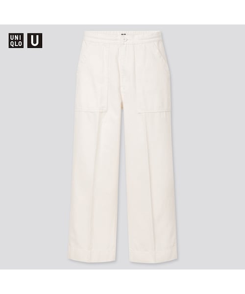 UNIQLO（ユニクロ）の「デニムイージーアンクルパンツ（その他パンツ・レディース・CREAM 40/BLUE 68/WHITE 00/BLUE 65/BLACK 09・XL/L/S/M/XS/XXL）」の2枚目の写真