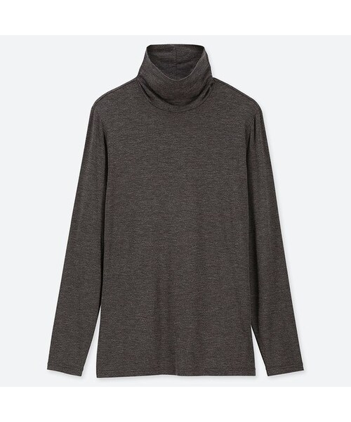 UNIQLO（ユニクロ）の「ヒートテックタートルネックT（長袖）（その他アンダーウェア/インナー・レディース・BLACK 09/DARK GRAY 08・L/S/M/XL）」の2枚目の写真