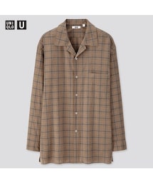 UNIQLO | チェックオープンカラーシャツ（長袖）(シャツ/ブラウス)