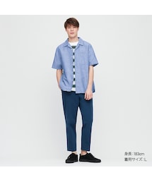 UNIQLO | リネンコットンオープンカラーシャツ（半袖）(シャツ/ブラウス)