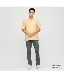 UNIQLO | リネンコットンオープンカラーシャツ（半袖）(シャツ/ブラウス)