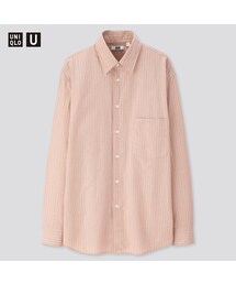 UNIQLO | ストライプレギュラーカラーシャツ（長袖）(シャツ/ブラウス)