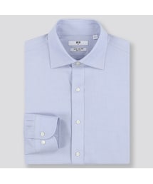 UNIQLO | ファインクロススーパーノンアイロンスリムフィットシャツ（セミワイドカラー・長袖・ポケットなし）(シャツ/ブラウス)